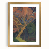 Modern Wall Art - Vibrant Forest Interior with Tree - Contemporary Print