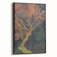 Modern Wall Art - Vibrant Forest Interior with Tree - Contemporary Print