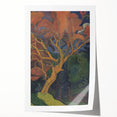 Modern Wall Art - Vibrant Forest Interior with Tree - Contemporary Print
