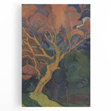 Modern Wall Art - Vibrant Forest Interior with Tree - Contemporary Print