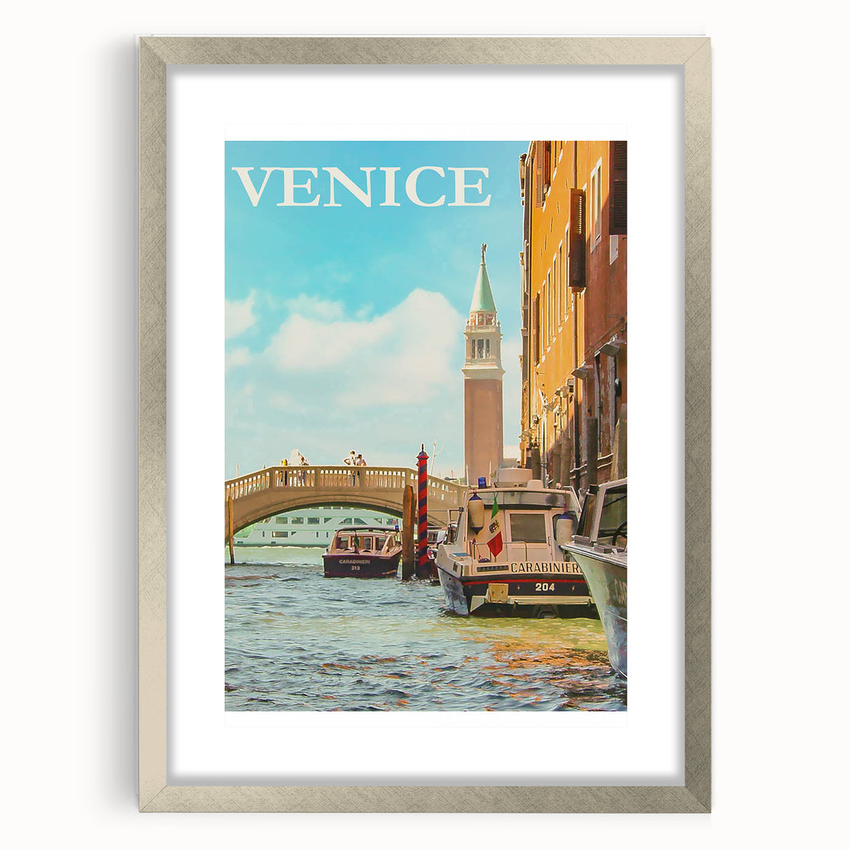 Retro Venice Travel Poster – Vintage Prints of Venice Canal