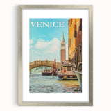 Retro Venice Travel Poster – Vintage Prints of Venice Canal