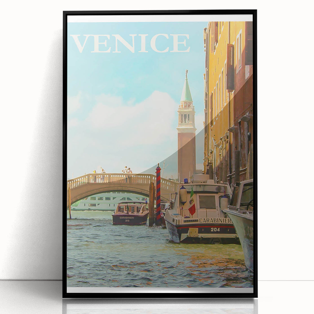 Retro Venice Travel Poster – Vintage Prints of Venice Canal