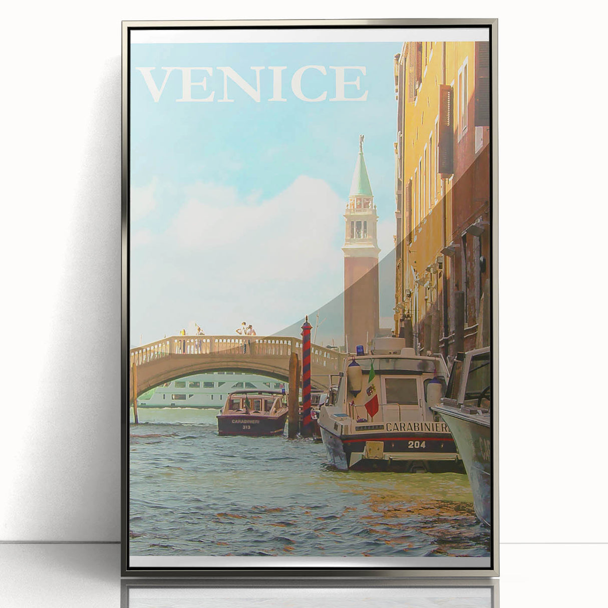 Retro Venice Travel Poster – Vintage Prints of Venice Canal