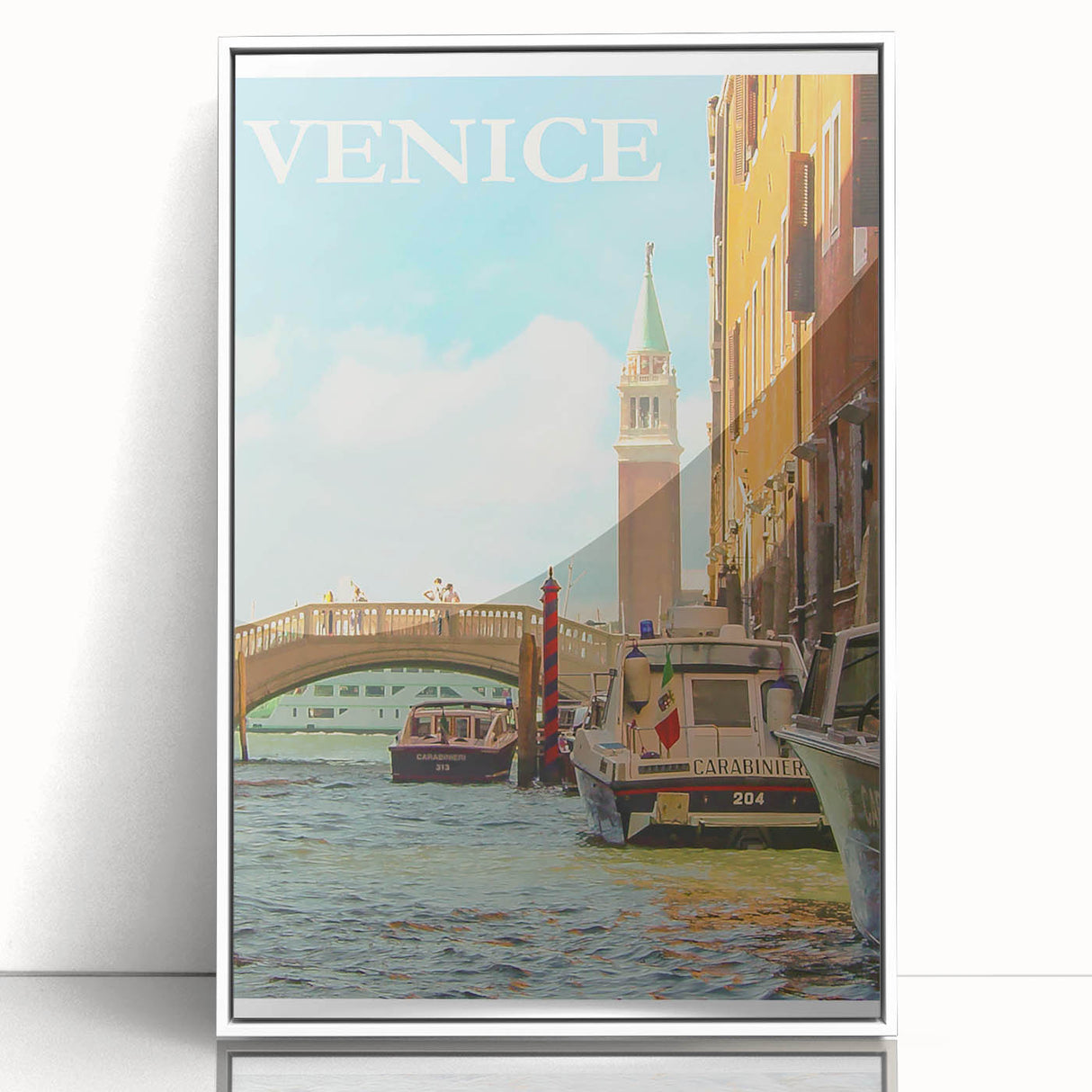 Retro Venice Travel Poster – Vintage Prints of Venice Canal