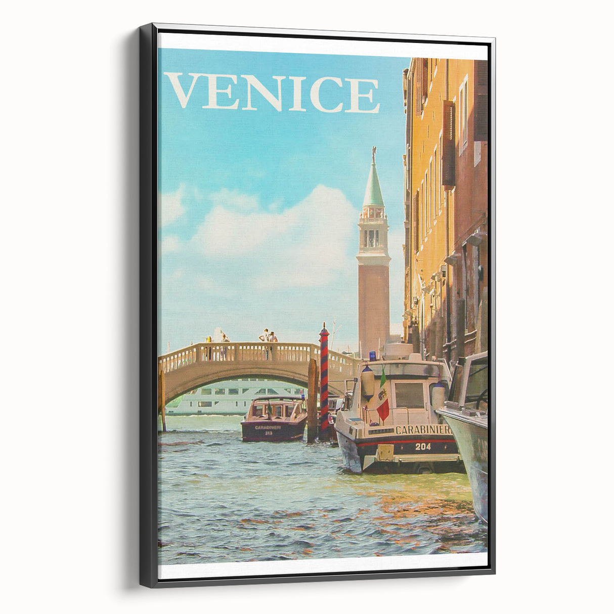 Retro Venice Travel Poster – Vintage Prints of Venice Canal