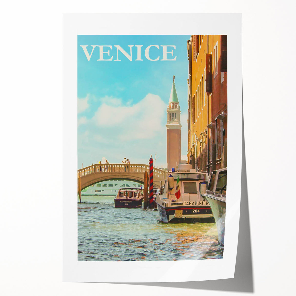Retro Venice Travel Poster – Vintage Prints of Venice Canal