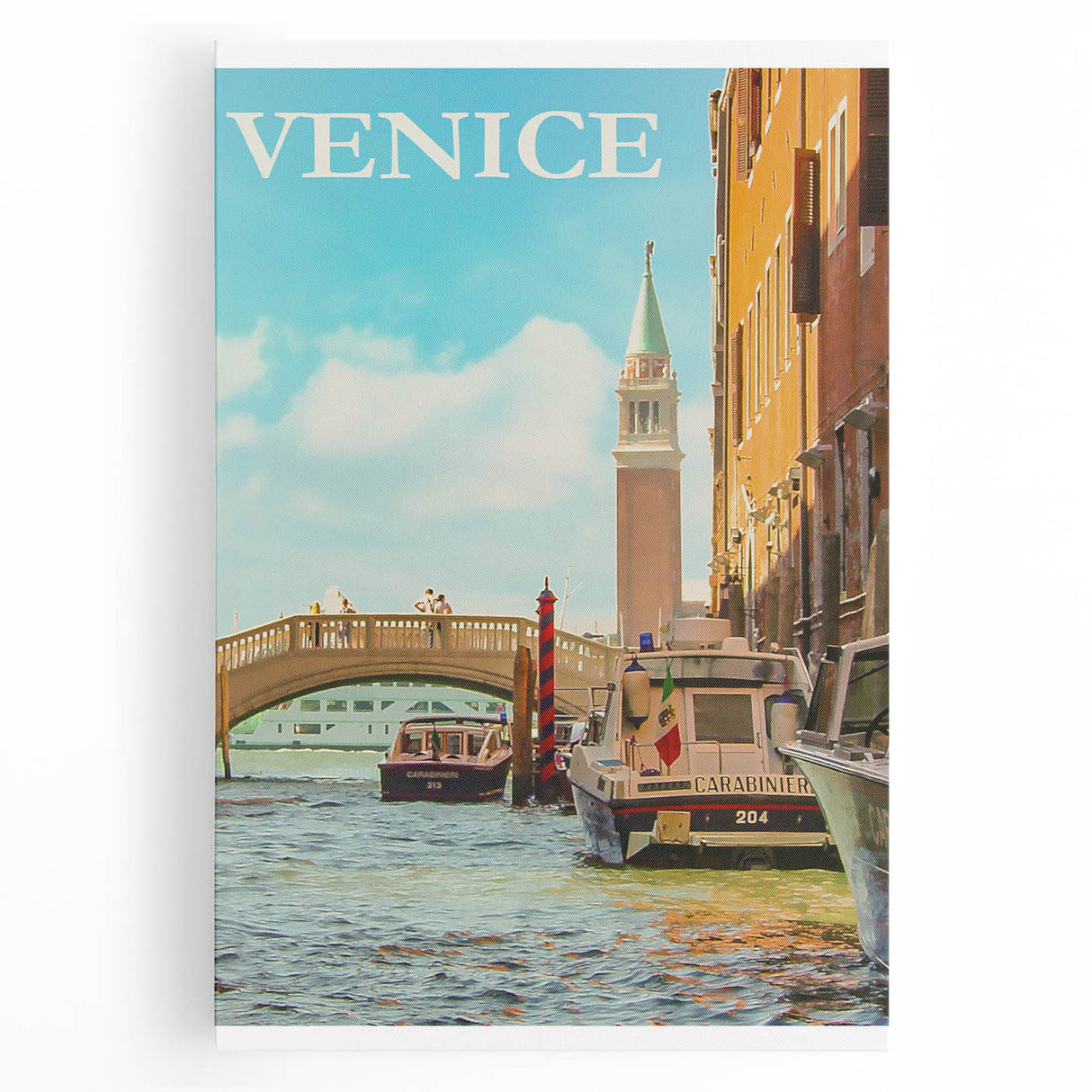 Retro Venice Travel Poster – Vintage Prints of Venice Canal