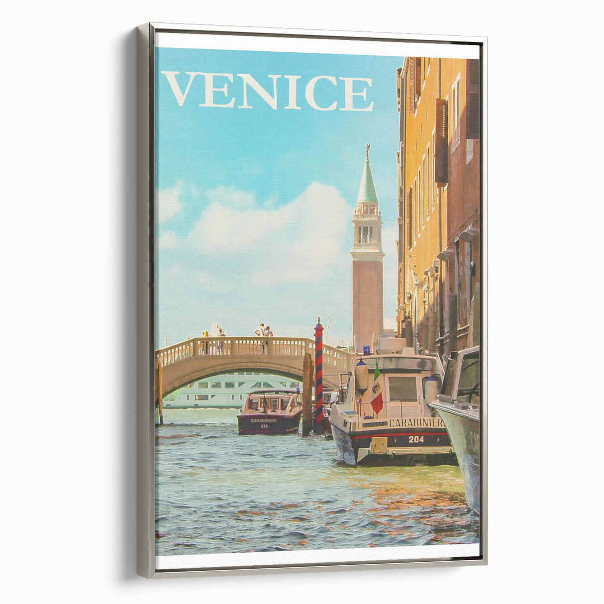 Retro Venice Travel Poster – Vintage Prints of Venice Canal