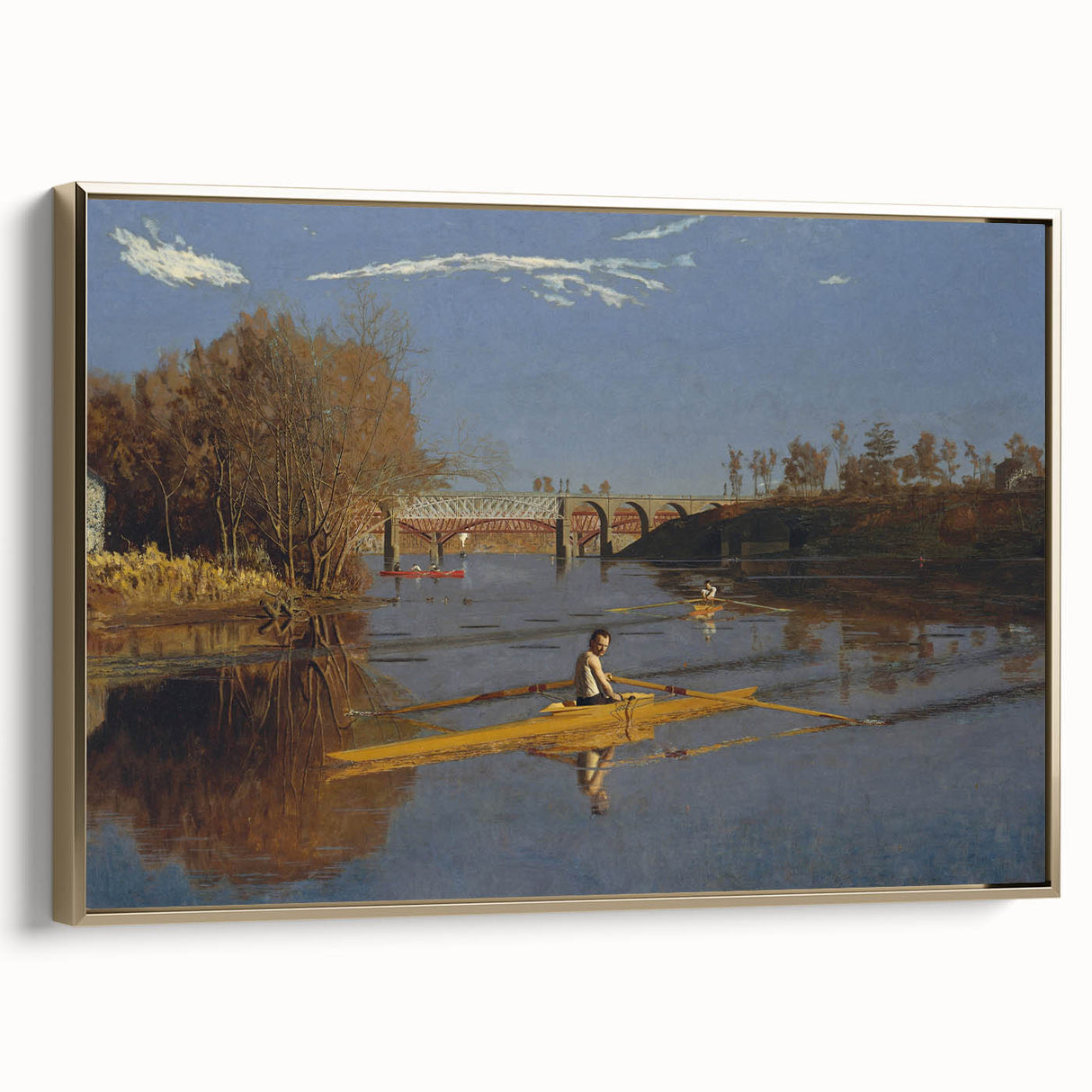 Champion Single Sculls Art Print - Thomas Eakins Rowing Canvas Decor