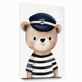 Boys Room Wall Art - Sailor Bear Kids Wall Art for Nursery