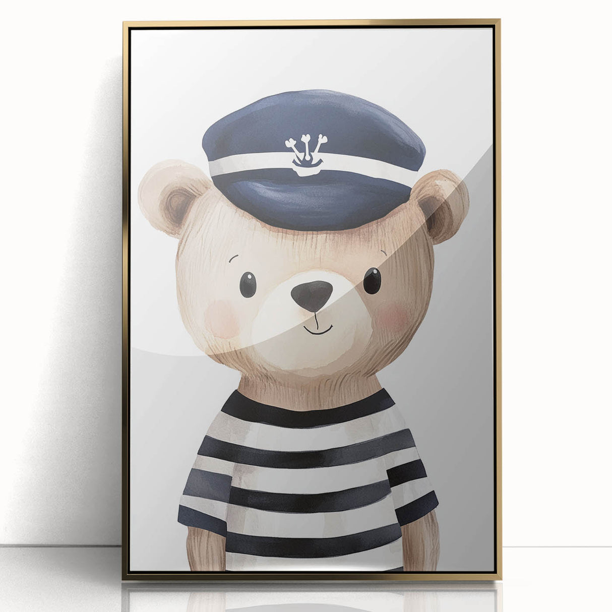Boys Room Wall Art - Sailor Bear Kids Wall Art for Nursery