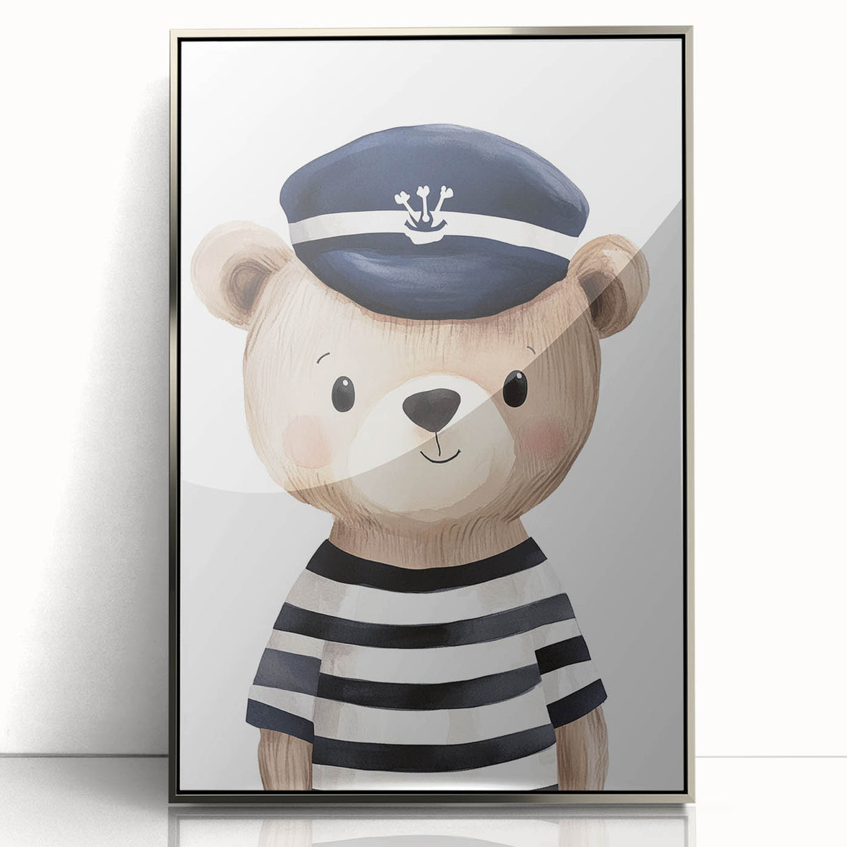 Boys Room Wall Art - Sailor Bear Kids Wall Art for Nursery