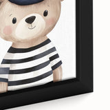 Boys Room Wall Art - Sailor Bear Kids Wall Art for Nursery