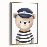 Boys Room Wall Art - Sailor Bear Kids Wall Art for Nursery