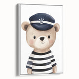Boys Room Wall Art - Sailor Bear Kids Wall Art for Nursery