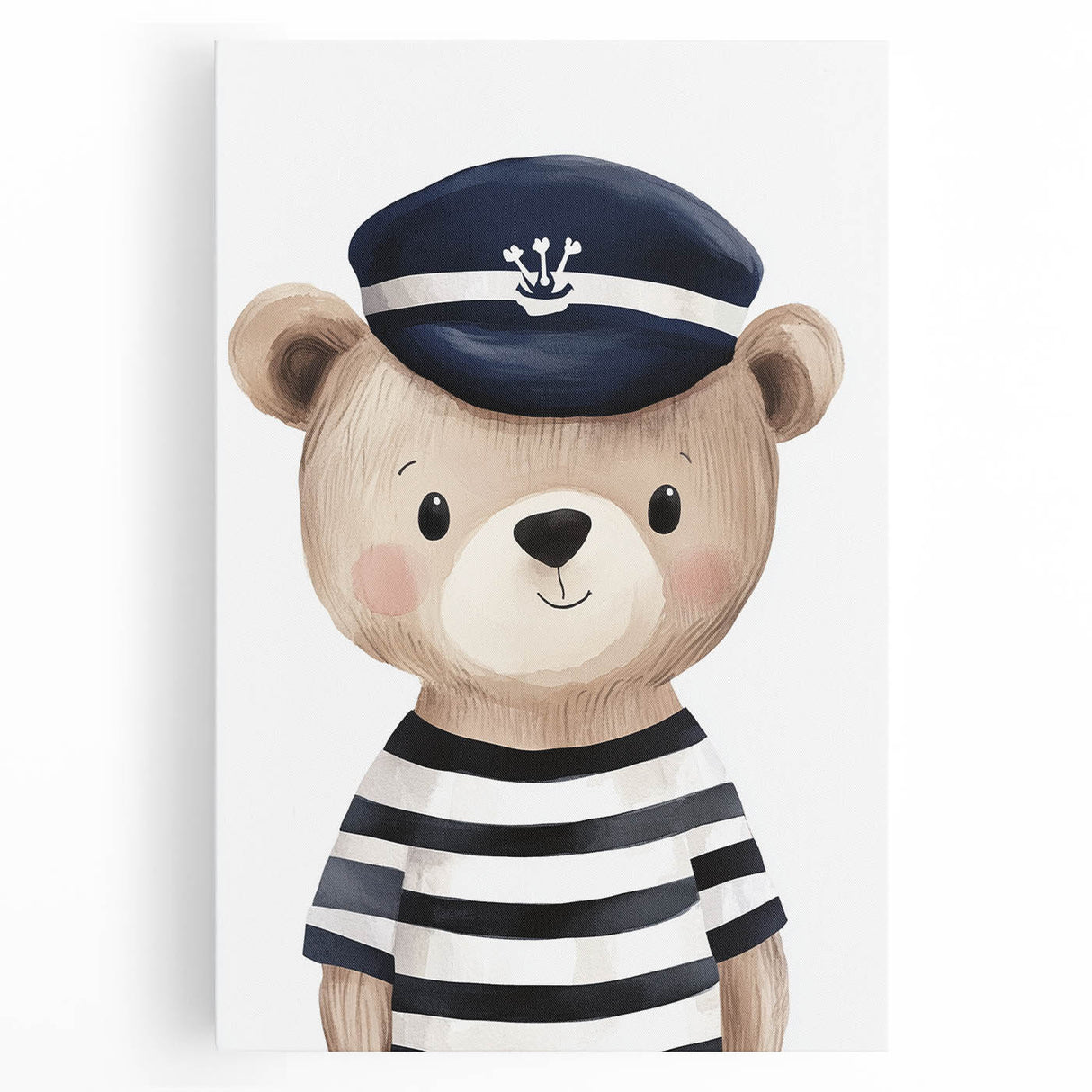 Boys Room Wall Art - Sailor Bear Kids Wall Art for Nursery