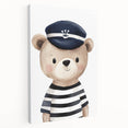Boys Room Wall Art - Sailor Bear Kids Wall Art for Nursery
