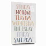 Days of the Week Kids Educational Wall Art - Learning Poster for Classrooms