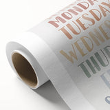 Days of the Week Kids Educational Wall Art - Learning Poster for Classrooms
