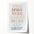 Days of the Week Kids Educational Wall Art - Learning Poster for Classrooms