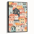 Colorful Village Nursery Wall Art – Kids Room & Baby Decor