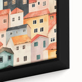 Colorful Village Nursery Wall Art – Kids Room & Baby Decor