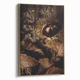 Framed canvas featuring a vintage-style landscape painting with autumnal tones, ideal for bedroom wall art.