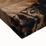 Large art of a black and white landscape painting on stretched canvas, featuring a serene forest scene.