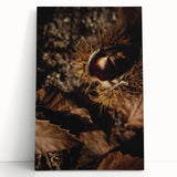 Large black and white stretched canvas featuring a minimalist fall tree design.