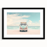 Extra large abstract art print featuring vibrant, colorful textures on a black framed canvas, ideal for living room decor.