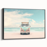 Black and white landscape painting on a framed canvas, featuring a vintage poster art style, ideal for bedroom wall decor.