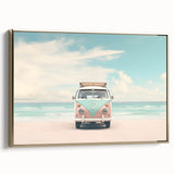 Framed canvas depicting a vintage landscape with muted earth tones, ideal for bedroom wall art.