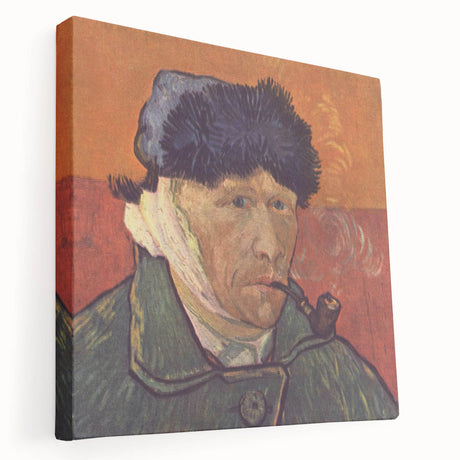 Vincent van Gogh-inspired print on large stretched canvas with expressive brushstrokes in vibrant blue and yellow.
