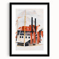 Modern Industrial Art - Abstract Contemporary Red & Black Design