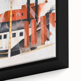 Modern Industrial Art - Abstract Contemporary Red & Black Design