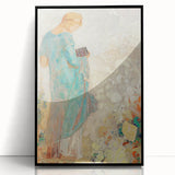 Modern Figurative Wall Art - Elegant Abstract Woman in Pastel Hues