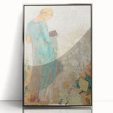 Modern Figurative Wall Art - Elegant Abstract Woman in Pastel Hues