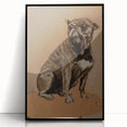 Modern Animal Portrait - Abstract Dog Art in Neutral Tones