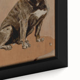 Modern Animal Portrait - Abstract Dog Art in Neutral Tones