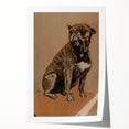 Modern Animal Portrait - Abstract Dog Art in Neutral Tones