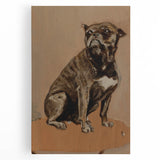 Modern Animal Portrait - Abstract Dog Art in Neutral Tones