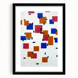 Modern Abstract Wall Art - Geometric Color Blocks Composition
