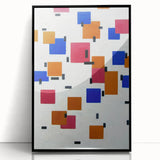 Modern Abstract Wall Art - Geometric Color Blocks Composition