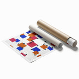 Modern Abstract Wall Art - Geometric Color Blocks Composition