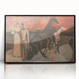 Modern Expressionist Art: Fire and Refugees by Cyprián Majerník