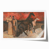 Modern Expressionist Art: Fire and Refugees by Cyprián Majerník