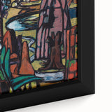 Modern Abstract Landscape Art - Bold Rocky Terrain Composition