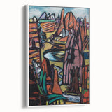 Modern Abstract Landscape Art - Bold Rocky Terrain Composition