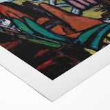 Modern Abstract Landscape Art - Bold Rocky Terrain Composition